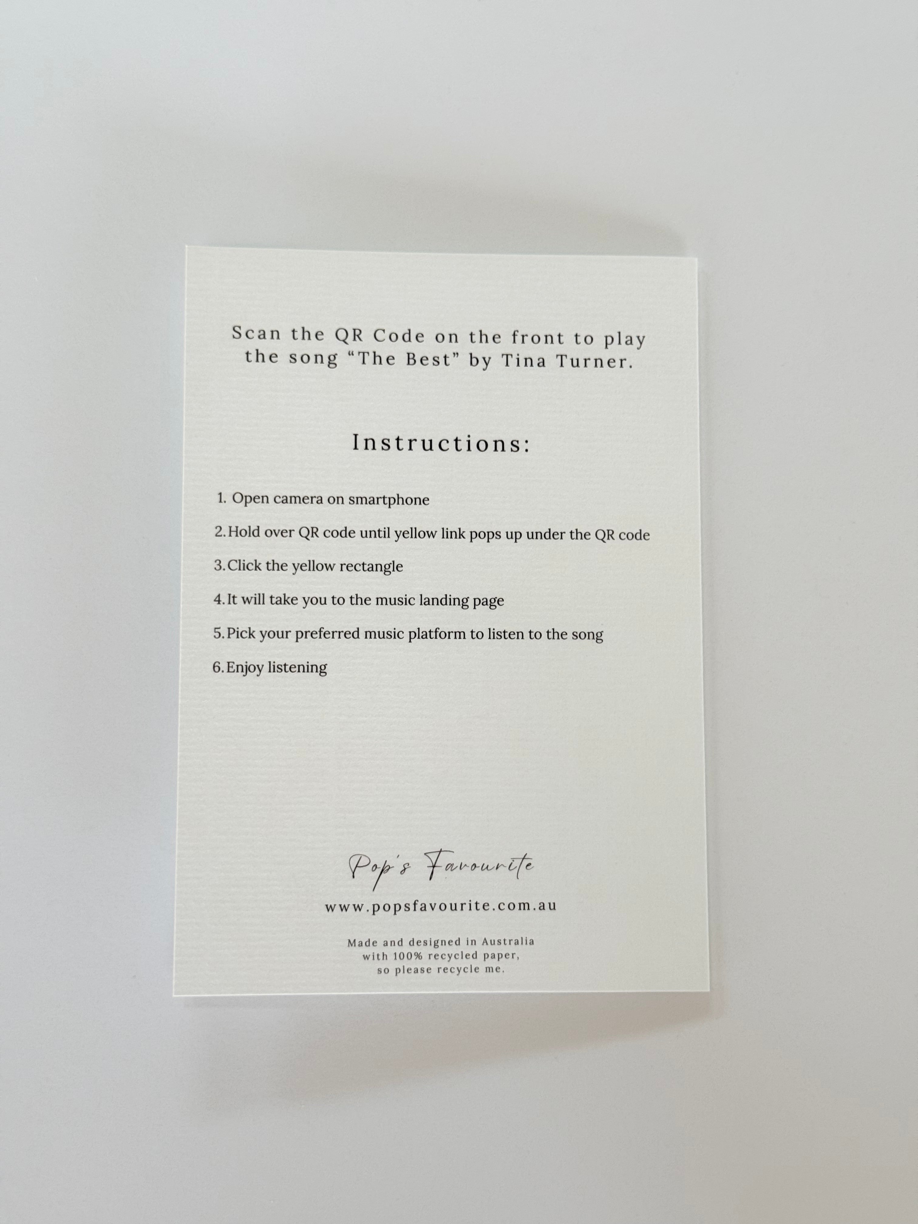 You’re The Best- Music QR Code Greeting Card